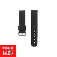 適用華為/榮耀/華米/佳明/三星/Haylou/小米/vivo/OPPO硅膠表帶16/18/20/22mm通用平口腕帶（1542) 【平口硅膠】黑色-銀扣-快拆卡針 適用小米WatchS4 41mm-