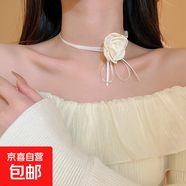 法式輕奢蝴蝶鑲鉆珍珠項鏈小眾氣質(zhì)鎖骨鏈百搭小清新高級感飾品女 12#項鏈-白色