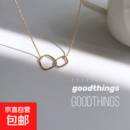 莫比烏斯項鏈女輕奢小眾設計感網(wǎng)紅鎖骨鏈時(shí)尚百搭新款 金色交叉幾何項鏈