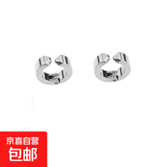鈦鋼耳夾男士無(wú)需耳洞嘻哈小眾冷淡風(fēng)假耳環(huán)耳釘女情侶單只耳飾品 銀色一對(duì)耳夾款鈦鋼