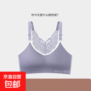 無(wú)痕蝴蝶美背文胸加肥加大碼內衣女吊帶背心無(wú)鋼圈裹胸抹胸胸罩女 寶藍 M 【80-100斤】