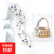 韓系ins絲巾女新款蝴蝶結百搭小清新夏季超仙長(cháng)條飄帶 藍色薔薇 88*6CM