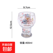 【迪士尼正版】彩盒包裝高顏值玻璃杯啤酒杯冷飲杯高顏值水杯 史迪仔啤酒杯 400ml 1只