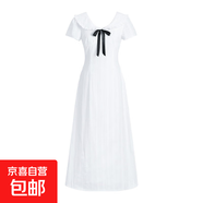 法式白色連衣裙子女夏季2025新款爆款巨好看漂亮獨特穿搭掐腰長(cháng)裙 【白色長(cháng)款】 L 55/60kg/