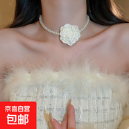 布藝網(wǎng)紗花朵飄帶項鏈網(wǎng)紅同款少女心頸鏈時(shí)尚甜美高級感項飾批發(fā) 4#項鏈-白色花朵