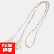 精致棉麻連衣裙腰帶棉繩女配裙子編織打結(jié)細(xì)繩子裝飾腰繩波西米亞 米色C款