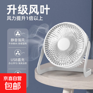 臺式小風(fēng)扇桌面風(fēng)扇小型家用靜音辦公室桌面上usb風(fēng)扇學(xué)生宿舍電風(fēng)扇 【5吋一檔直插款】靜音大風(fēng)力【簡(jiǎn)約白】