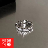 滿(mǎn)鉆鋯石戒指時(shí)尚百搭法式褶皺不規則開(kāi)口指環(huán)小眾輕奢配飾 滿(mǎn)鉆戒指