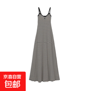 設(shè)計(jì)感條紋吊帶連衣裙女夏季韓系氣質(zhì)休閑修身收腰長(zhǎng)裙 條紋 2XL