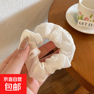 高級感小清新大腸發(fā)圈可愛(ài)甜美發(fā)繩扎頭發(fā)發(fā)飾糖果色女孩頭繩頭飾 白色