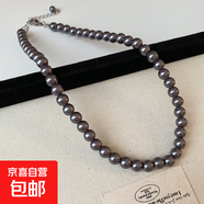 法式復(fù)古高級感珍珠項鏈時尚小眾百搭毛衣鏈輕奢個性設(shè)計感項飾女 39#項鏈-槍黑色（8厘）