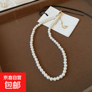 法式復(fù)古高級(jí)感珍珠項(xiàng)鏈時(shí)尚小眾百搭毛衣鏈輕奢個(gè)性設(shè)計(jì)感項(xiàng)飾女 30#項(xiàng)鏈-香檳色（12mm）