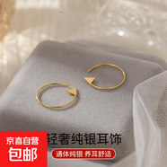 S925銀歐美冷淡風幾何三角片耳環(huán)女簡約氣質(zhì)新款潮高級感純銀耳飾 【銀鍍黃金】 無規(guī)格
