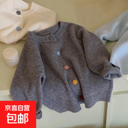 愛(ài)萌鴨 LOVING DUCK【專(zhuān)柜童裝】炸街寶寶潮牌女童裝毛衣秋季彩色 灰色 170 媽媽裝L