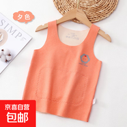 加厚護(hù)肚兒童德絨無(wú)骨秋冬季背心男女寶寶冬無(wú)痕內(nèi)衣馬甲吊帶 皮紅色 90碼【建議身高80-90cm】