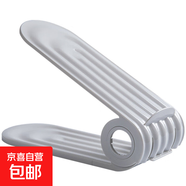 收納鞋架雙層鞋托宿舍鞋柜柜子分層整理拖鞋鞋子置物架 橙色10個(gè)裝