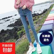 2025秋冬新款牛仔褲女顯瘦顯高九分小腳緊身百搭潮修身彈力八分夏 藍色-長(cháng)褲-款 常規 30