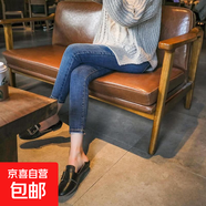 純色個(gè)性舒適高腰九分加絨加厚緊身牛仔褲女八分矮小個(gè)子小腳褲 復(fù)古藍(lán)九分單款 29