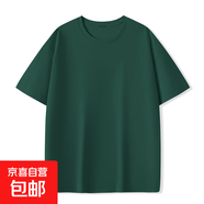 全棉圓領(lǐng)短袖t恤2025寬松韓版半袖打底衫上衣體恤【圖案隨機(jī)】 森林綠 常規(guī) （印花圖案隨機(jī)） S 【165cm】