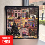 galison圣誕節(jié)日冬燈拼圖相框成人手工拼裝DIY玩具送男女朋友禮物 500片圣誕冬燈帶金箔+相框 1個(gè) 50.8cm 送男女朋友生日禮物