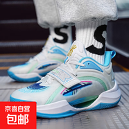歐文一代籃球鞋男魔術(shù)貼透氣防滑耐磨青少年專業(yè)比賽實戰(zhàn)運(yùn)動鞋 白月 41