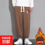 2025夏季寬松束腳運動(dòng)褲 咖啡色 加絨 K910 M