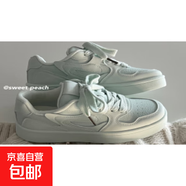 小眾韓國復古厚底板鞋女2025春季小白鞋百搭黃色休閑運動(dòng)鞋 淺藍色 40