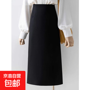 春夏款新款通勤高腰黑色西裝半身裙女直筒今年流行爆款半裙氣質(zhì)女 黑色 XQ03 S