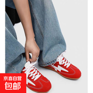 大碼男女情侶鞋同款夏季新款鞋百搭阿甘鞋輕便復(fù)古德訓(xùn)休閑鞋 紅色 42