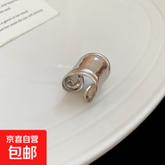 歐美金屬雙層褶皺開口戒指夸張時尚百搭指環(huán)冷淡風設(shè)計感小眾手飾 2#戒指-銀色