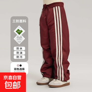 反季清倉兒童羽絨褲冬季男童女童長褲中大童寶寶加厚工裝羽絨褲子 紅色 110