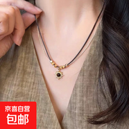 高級感虎眼石太陽(yáng)花項鏈女秋冬美拉德復古時(shí)髦氣質(zhì)長(cháng)款毛衣鏈配飾 星芒虎眼石項鏈