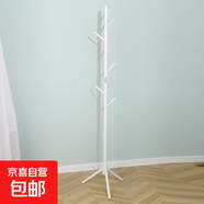 衣帽架實(shí)木落地 創(chuàng  )意掛衣架客廳簡(jiǎn)約衣架 時(shí)尚衣服架批發(fā) 松木覆膜三腿款-白色