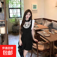 2025新款黑色復(fù)古蕾絲拼接連體褲女D3198 黑色 常規(guī) XL 【120-130斤】