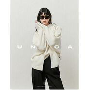 UNICA/純羊絨MM時(shí)期兩件套毛衣 【 自然白 】蝙蝠袖外套 M 【現貨48小時(shí)發(fā)】