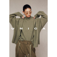 UNICA/純羊絨MM時(shí)期兩件套毛衣 【 煙草灰綠 】蝙蝠袖外套 M 【現貨48小時(shí)發(fā)】
