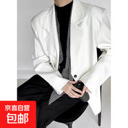 2025秋季新款小眾設計感山本風(fēng)復古西裝外套簡(jiǎn)約中性風(fēng)西服套裝潮 X13白色 【秒發(fā)京東】 M