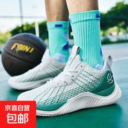 庫里10籃球鞋男限量網(wǎng)面透氣防滑防臭減震緩沖抗扭支撐軟底運動鞋 白綠 39