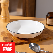 鉆石黑線(xiàn)餐具碗盤(pán)套裝家用餐具簡(jiǎn)約釉下彩套裝喬遷新居餐具 7英寸盤(pán)1只【鉆石黑線(xiàn)】 無(wú)規格