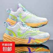 男款籃球鞋夏季透氣摩擦有聲音防滑耐磨實(shí)戰(zhàn)水泥地訓(xùn)練運(yùn)動(dòng)鞋男童 白月 38