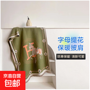 高質(zhì)量披肩外搭女2025新款圍巾兩用秋冬季毛毯蓋毯防寒保暖感披肩 綠色 185*65cm
