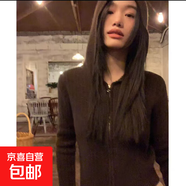 2025新款麻花連帽拉鏈毛衣開衫外套女春秋高級(jí)感軟糯針織衫上衣 4489咖啡 L  【建議111斤-120斤】