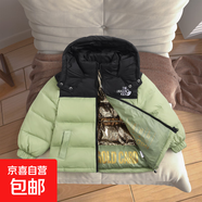 2025款黑金兒童絨絲服加厚保暖連帽秋冬季外套男女寶寶羽絲服外套 草綠色 140 建議身高120-130
