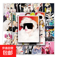 51張歐美Lady Gaga寫(xiě)真周邊貼紙嘎嘎小姐 旅行箱汽車(chē)個(gè)性創(chuàng  )意貼畫(huà) 自粘無(wú)痕不留膠防水裝飾 Lady Gaga-150 51張
