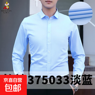 稻草人（MEXICAN）【竹纖維】長袖襯衫男純色免燙商務(wù)職業(yè)工裝春秋季男士休閑百搭白 淺藍(lán)色 41