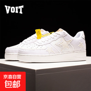 沃特（VOIT）牛仔板鞋男低幫休閑百搭潮流爆款厚底小白鞋女星星 牛仔-白色 36