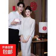 布衣樣 2025新款新中式改良年輕款少女感連衣裙絕美復古長(cháng)袖秋季 25520 3XL