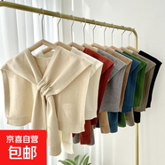 小披肩女外搭開(kāi)衫短款斗篷韓版坎肩外套空調房罩衫配百搭毛衣外穿 白色-高質(zhì)量版