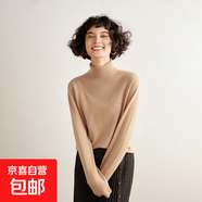 【一線(xiàn)成衣 天衣無(wú)縫】多款可選抗起球抽條針織羊毛衫女打底衫 平面高翻領(lǐng)-金駝色 常規 2XL 135-150斤