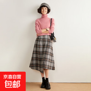 【一線(xiàn)成衣 天衣無(wú)縫】多款可選抗起球抽條針織羊毛衫女打底衫 平面高翻領(lǐng)-粉色 常規 2XL 135-150斤